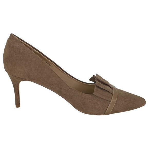 Journee Collection Marek Taupe Microfiber Womens Heels 9M - Picture 3 of 11